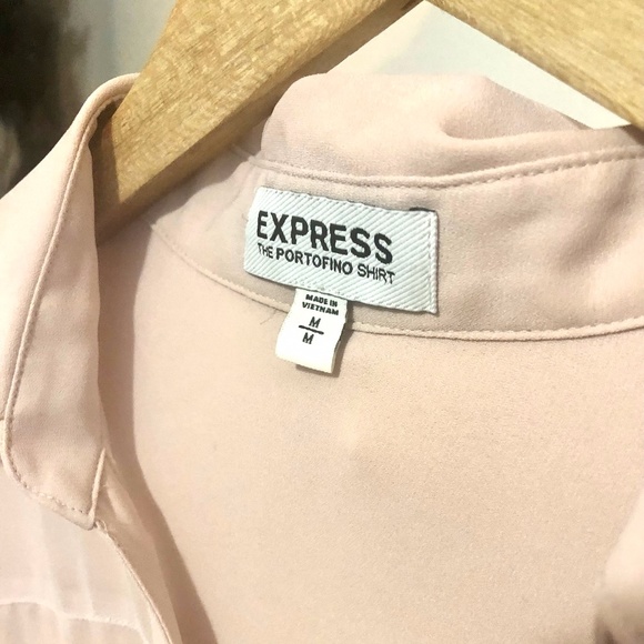 Express Solid Portofino Shirt, Pink - Picture 1 of 4